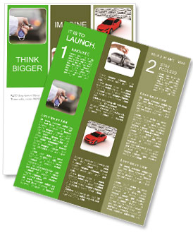 Horizontal Cropped Shot Of Hands Holding Car Remote Key Newsletter Template