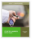 Horizontal Cropped Shot Of Hands Holding Car Remote Key Word Template