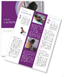 Businessman Using Phone In Office Newsletter Template