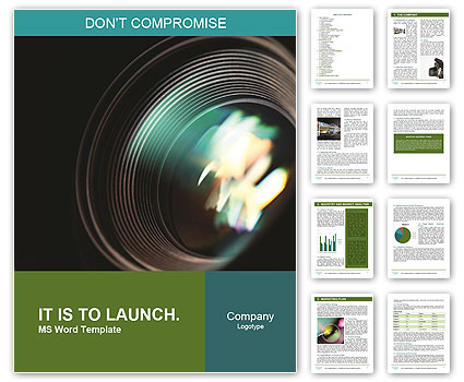 Optical Lenses For Cameras. Word Template