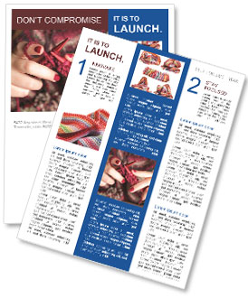Knitting Hands In Close-Up View: A Detailed Look Newsletter Template