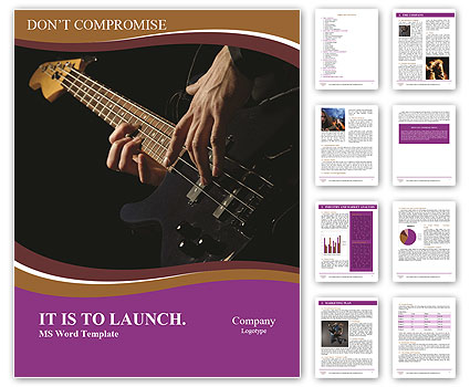 Male Hands Holding Electrical Bass Guitar On A Black Background Word Template