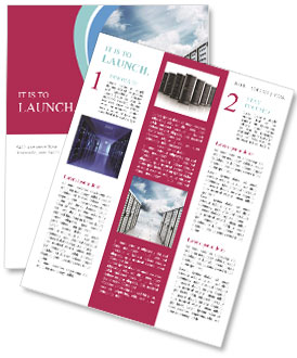 Cloud Computing Symbolized: Computer Server Rendered In 3D Amongst The Clouds Newsletter Template