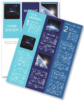 Eps10 Vector Background: Abstract Space Image With Blue Light For Design Newsletter Template