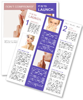 Silent Girl Posing With 'Shh' Gesture Against White Background Newsletter Template