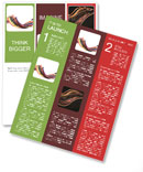 Isolated White Background Multicolored Computer Cable Newsletter Template