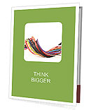 Isolated White Background Multicolored Computer Cable Presentation Folder