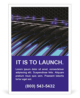 Cables And Modern Network Switch For Efficient Data Transfer Ad Template