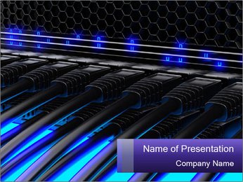 Cables And Modern Network Switch For Efficient Data Transfer PowerPoint Template