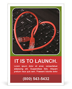 Laptop Ethernet Cable With Heart-Shaped Connector: A Unique And Stylish Choice Ad Template