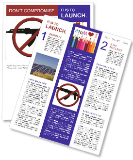 Assault Rifle Ban: Prohibited Symbol Over A Rifle Newsletter Template