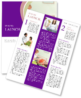 Medical Examination Of A Pregnant Woman Resting On A Couch Newsletter Template