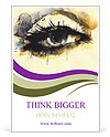 Hand-Painted Fashion Illustration Of A Woman's Eye Ad Template
