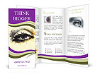 Hand-Painted Fashion Illustration Of A Woman's Eye Brochure Template