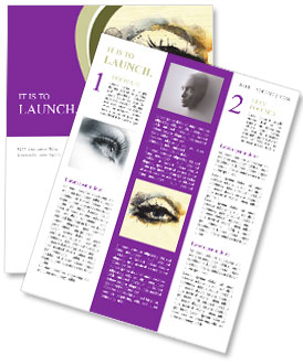 Hand-Painted Fashion Illustration Of A Woman's Eye Newsletter Template