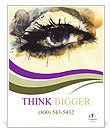 Hand-Painted Fashion Illustration Of A Woman's Eye Poster Template