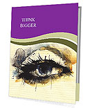 Hand-Painted Fashion Illustration Of A Woman's Eye Presentation Folder