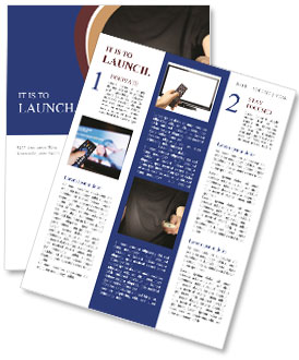 Dark Background Image Of A Man's Hand Holding A Television Remote Control Newsletter Template