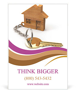 Wooden Houses And A Golden Key: A Charming Combination Ad Template