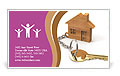 Wooden Houses And A Golden Key: A Charming Combination Business Card Template