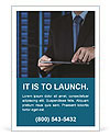 A man in a suit is holding a tablet Ad Template