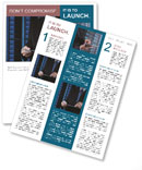 A man in a suit is holding a tablet Newsletter Template