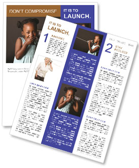 An African Girl Wearing A Tin And String As An Earring Newsletter Template