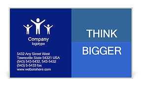 Blue Abstract Internet Background With Web Coding Elements For Computer Technology. Business Card Template