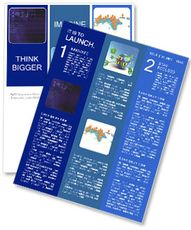 Blue Abstract Internet Background With Web Coding Elements For Computer Technology. Newsletter Template