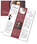 Isolated Successful Businesswoman On White Background Newsletter Template