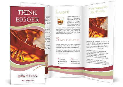 Cognac Beverage Background In Stunning Closeup Shot Brochure Template