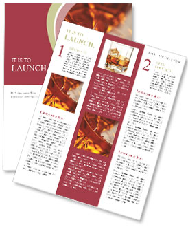 Cognac Beverage Background In Stunning Closeup Shot Newsletter Template