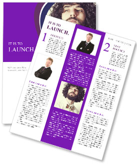 Attractive Male Portrait Featuring A Stylish Bow-Tie Newsletter Template