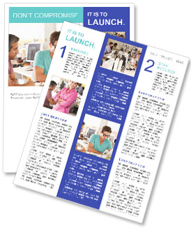 Creative Office Encounter Between Two Men Newsletter Template