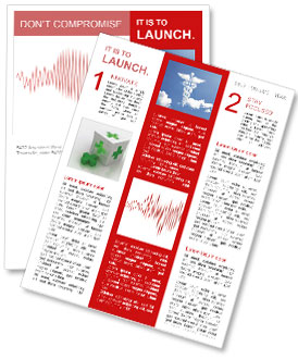 Cardiogram Of The Heart In Abstract Form Newsletter Template