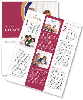 Displaying Technology To Elderly: Elderly Man Introducing Tablet Computer To Senior Woman In A Care Facility Newsletter Template