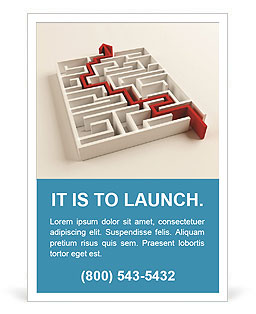 Maze Puzzle Successfully Completed Using Problem-Solving Skills Ad Template