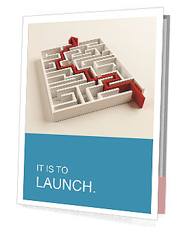 Maze Puzzle Successfully Completed Using Problem-Solving Skills Presentation Folder