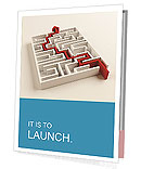 Maze Puzzle Successfully Completed Using Problem-Solving Skills Presentation Folder