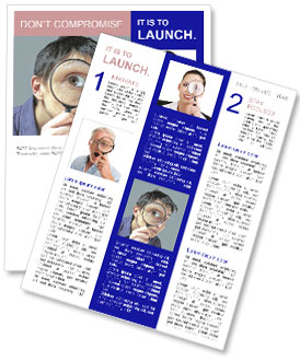 Büyüteç Kullanan, Tek Gözü Büyütülmüş Yetişkin Bir Bayanın Yer Aldığı Eğlenceli Resim. Haber yayını