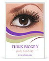 Stunning Brown Eyes Adorned With Long Eyelashes On A Beautiful Woman Ad Template