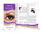 Stunning Brown Eyes Adorned With Long Eyelashes On A Beautiful Woman Brochure Template