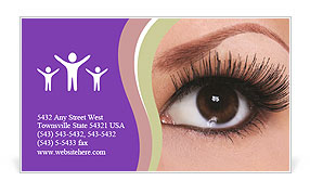 Stunning Brown Eyes Adorned With Long Eyelashes On A Beautiful Woman Business Card Template
