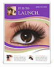 Stunning Brown Eyes Adorned With Long Eyelashes On A Beautiful Woman Flyer Template