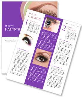 Stunning Brown Eyes Adorned With Long Eyelashes On A Beautiful Woman Newsletter Template