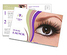 Stunning Brown Eyes Adorned With Long Eyelashes On A Beautiful Woman Postcard Template