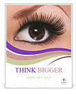 Stunning Brown Eyes Adorned With Long Eyelashes On A Beautiful Woman Poster Template