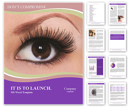 Stunning Brown Eyes Adorned With Long Eyelashes On A Beautiful Woman Word Template
