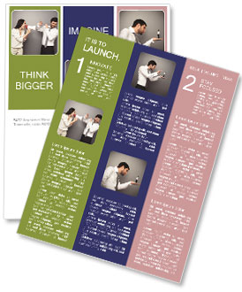 Woman Yelling At Man Angrily On A Dark Background Newsletter Template