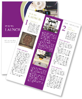 School Laboratory Utilizes An Electronic 3D Plastic Printer For Printing In Three Dimensions Newsletter Template